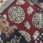 #1A ROBERT STOCK ART DECO SILK SANDWASHED RED BLUE NECKTIE