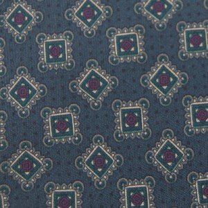 #1A Vintage STAFFORD BLUE PINK GREEN SILK MEN NECK TIE Mens Cravat