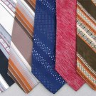 Vtg 5 Sears Countess Mara Damon Ray Beers Stripe Fat Texture 70s Neck Ties Lot