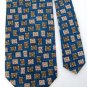 CLUB ROYAL SQUARES BLUE OLIVE MAROON SILK TIE NECK TIE Men Designer Tie EUC