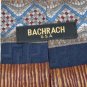 BACHRACH STRIPE NAVY BROWN MAROON SILK NECK TIE Men Designer Tie EUC