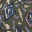 #1A HERITAGE ForestGreen PURPLE DIAMOND SILK MEN NECK TIE
