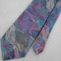 Van Heusen Art Deco Tarquiose Gray Gold Texture Neck Tie Men Designer EUC