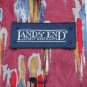 LANDS END Art Deco PURPLE BLUE RED BRONZE Mens NECK TIE Men Designer Tie EUC