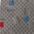 #1A Vintage Rare BACRACH DarkGray TURQUOISE RED SILK NECK TIE NECKTIE
