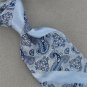 Vtg Battelsteins Paisley Stripe Gloss Sky Blue Textured 60s 70s Neck Tie #V-4