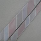 VTG ACT 5 LIGHT PINK  Gray STRIPE Slim TEXTURE 60s 70s Mens Neck Tie #V-1 EVC