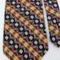 METROPOLITIAN VEIW STRIPE ZIGZAGS YELLOW MEN NECK TIE  Men Designer Tie EUC