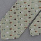 Vtg Claude Du Pre  Skinny Geometric Texture 70s 60s Brn Teal Green Neck Tie VE1