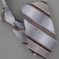 VTG BRONZINI SILVER BROWN STRIPE NARROW MONOGRAM 60s 70s Neck Tie #V-1