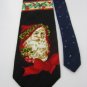 #1A New 615 COLLECTION Christmas Santa Holiday Ornament BLACK RED  Necktie Tie