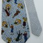 #1A J.T. BECKETT GOLF CLUB WHITE BLUE GOLD MEN NECK TIE