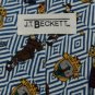 #1A J.T. BECKETT GOLF CLUB WHITE BLUE GOLD MEN NECK TIE