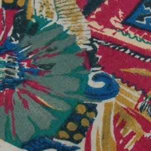 #1A STRUCTURE FLORAL COTTON PINK YELLOW BLUE TIE NECKTIE