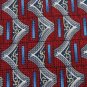 ALLEGRO ITALY RED GREY BLUE SILK MEN NECK TIE Men Designer EUC