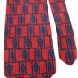 #1A TOM JAMES RED NavyBlue CHECKER CIRCLES MEN NECK TIE