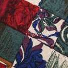 #1A STRUCTURE SQAURES GREEN RED BEIGE SILK TIE NECKTIE