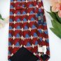 #1A NWT BILL WALKER RED MAROON KHAKI DIAMOND MEN NECK TIE