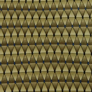 New ZIGGURAT TAN YELLOW BLACK DIAMOND SILK MEN NECK TIE Men Designer Tie EUC