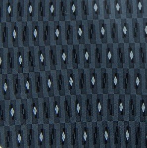 #1A JONES NEW YORK GRAY BLACK DIAMOND SILK MEN NECK TIE