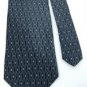 #1A JONES NEW YORK GRAY BLACK DIAMOND SILK MEN NECK TIE