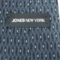 #1A JONES NEW YORK GRAY BLACK DIAMOND SILK MEN NECK TIE