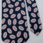 #1A HARKEN LTD. OVALS NAVY GREY PINK SILK MEN NECK TIE