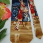 #1A New Spencer & Lowe USA Basketball Navy Tan Red Silk MENS Neck Tie NECKTIE