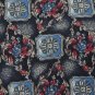 #1A New AMERICAN TRADITIONS BLUE RED GREY SILK MEN NECK TIE Necktie