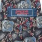 #1A New AMERICAN TRADITIONS BLUE RED GREY SILK MEN NECK TIE Necktie