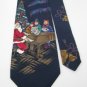 #1A NEW AMERICAN TRADITIONS Christmas Santa Holiday KID NAVY RED  Necktie Tie