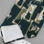 VTG GEORGE WASHINGTON GREEN REVOLUTIONARY SOLDIER TEXTURE 60s 70s Neck Tie #V-3