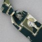 VTG GEORGE WASHINGTON GREEN REVOLUTIONARY SOLDIER TEXTURE 60s 70s Neck Tie #V-3