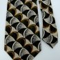 GALLERIA  CO  WAVES GREEN WHITE YELLOW TIE NECKTIE Men Designer Tie EUC