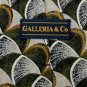 GALLERIA  CO  WAVES GREEN WHITE YELLOW TIE NECKTIE Men Designer Tie EUC