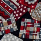 GINO POMPEII ART DECO MAROON BLACK SILVER MEN NECK TIE Men Designer Tie EUC
