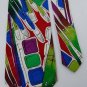 Mint GIORGIO BENELLI Italy PAINTING Brush Art Deco BLUE Men Designer Tie EUC
