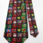 #1A NEW ADDICTION Christmas Holiday Ornament SQUARE RED BLUE GREEN Necktie Tie