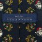 #1A MARK ALEXANDER USA Christmas Santa Holiday MISTLETOE NAVY RED  Necktie Tie