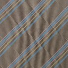 #1A New XL 60" KAI LONG STRIPE WOVEN TAN BLUE TIE Necktie