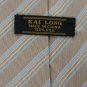 #1A New XL 60" KAI LONG STRIPE WOVEN TAN BLUE TIE Necktie