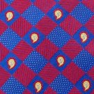 #1A NAUTICA WOVEN THICK CHECKERED RED BLUE SILK NECK TIE  CRAVATE Cravatta