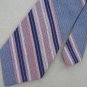 Vintage Santavelli Wembley Stripe Blue Red Texture 60s 70s Mens Neck Tie #EV