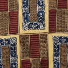 FERRELL REED KHAKI GOLD COPPER CHECKER SILK NECK TIE Men Designer Tie EUC