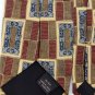 FERRELL REED KHAKI GOLD COPPER CHECKER SILK NECK TIE Men Designer Tie EUC