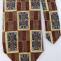FERRELL REED KHAKI GOLD COPPER CHECKER SILK NECK TIE Men Designer Tie EUC