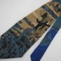 LOST KINGDOM USA ELEPHANT ART DECO BLACK Sandy Neck Tie Men Designer Tie EUC