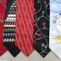 3 Christmas Xmas Holiday Silk Men's Ties Necktie Neck Tie Lot #P18O