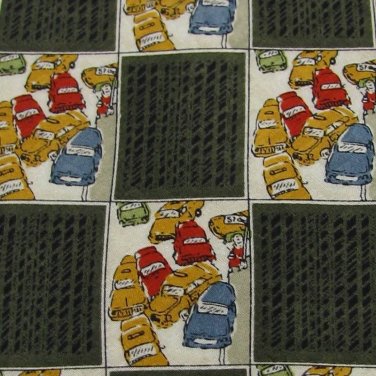 STRUCTURE USA WRECK DOMINO EFFECT OLIVE YELLOW Neck Tie Men Designer Tie EUC