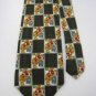 STRUCTURE USA WRECK DOMINO EFFECT OLIVE YELLOW Neck Tie Men Designer Tie EUC